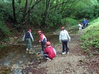 川に下りて、自分だけのお気に入りの石を探しました。